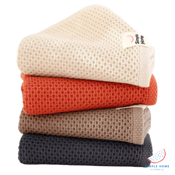 ผ้าขนหนูเช็ดตัว ผ้าเช็ดผม ทอลายรังผึ้ง เกรดPremium Cotton 100% Quick Dry Towel | BF-HF